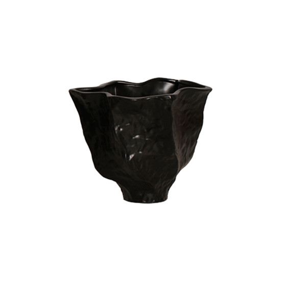 Imagem VASO DECORATIVO EM CERÂMICA PRETO FOSCO 20X25,6CM - CERÂMICA MAZZOTTI