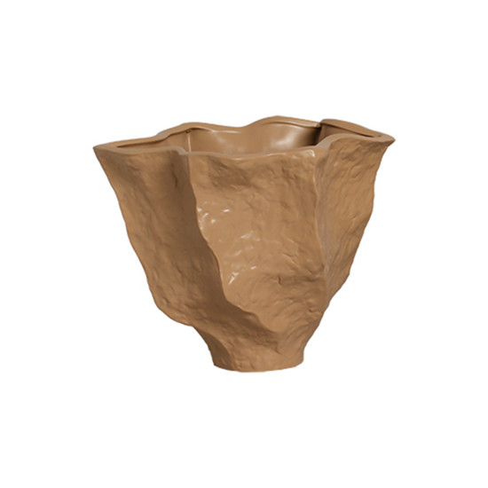 Imagem VASO DECORATIVO EM CERÂMICA BEGE FOSCO 23,5X29,8CM - CERÂMICA MAZZOTTI