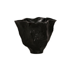 Imagem de VASO DECORATIVO EM CERÂMICA PRETO FOSCO 23,5X29,8CM - CERÂMICA MAZZOTTI - Ceramica Artistica Mazzotti Ltda
