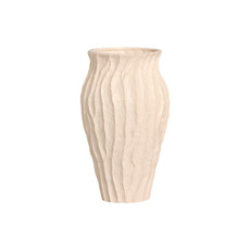 Imagem de VASO DECORATIVO ESTRIADO EM CERÂMICA ROSÊ FOSCO 37,5X22CM - CERÂMICA MAZZOTTI - Ceramica Artistica Mazzotti Ltda