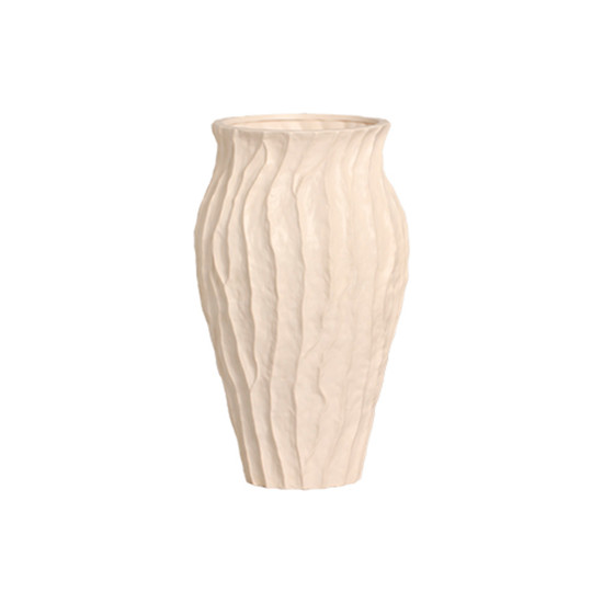 Imagem VASO DECORATIVO ESTRIADO EM CERÂMICA ROSÊ FOSCO 37,5X22CM - CERÂMICA MAZZOTTI