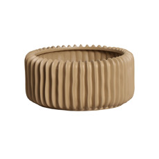 Imagem de VASO FLOREIRA REDONDO DECORATIVO EM CERÂMICA BEGE FOSCO 12,8X27CM CERÂMICA MAZZOTTI - Ceramica Artistica Mazzotti Ltda