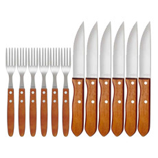 Imagem de CONJUNTO CHURRASCO GARFO E FACA 12 PEÇAS - MOR - Metalurgica Mor S.A- Filial Pernambuco