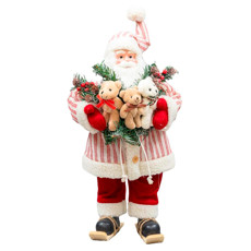 Imagem de PAPAI NOEL SKY DECORATIVO COM URSOS E CASACO VERMELHO E BRANCO LISTRADO - MAGIZI - Yangzi Brasil Corporation S A 