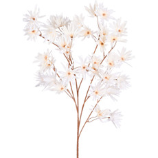 Imagem de HASTE DECORATIVA DE MARGARIDA SILVESTRE BEGE EM PLÁSTICO MOLDÁVEL 100X9CM - GRILLO - Grillo Ltda