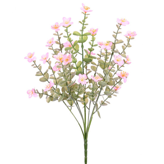 Imagem BUQUÊ DECORATIVO DE FLORES POPPY ROSA EM PLÁSTICO MOLDÁVEL 44X20CM - GRILLO