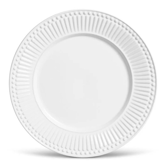 Imagem PRATO RASO ROMA BRANCO EM CERÂMICA 26CM - PORTO BRASIL CERÂMICA