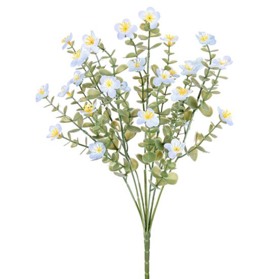 Imagem BUQUÊ DECORATIVO DE FLORES POPPY AZUL EM PLÁSTICO MOLDÁVEL 44X20CM - GRILLO