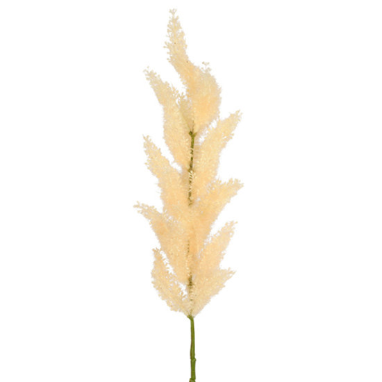 Imagem HASTE DECORATIVA DE PAMPAS FLOCADO BEGE EM PLÁSTICO MOLDÁVEL 71X6CM - GRILLLO