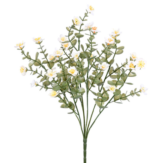 Imagem BUQUÊ DECORATIVO DE FLORES POPPY CREME EM PLÁSTICO MOLDÁVEL 44X20CM - GRILLO