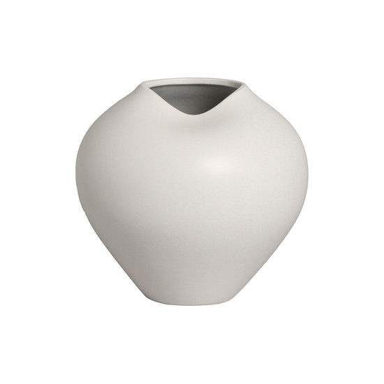 Imagem VASO REDONDO DECORATIVO BRANCO FOSCO EM CERÂMICA 19,5X21CM - CERÂMICA MAZZOTTI