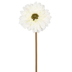 Imagem de HASTE DECORATIVA DE GERBERA CREME OUTONADA EM PLÁSTICO MOLDÁVEL 48X10CM - GRILLO - Grillo Ltda