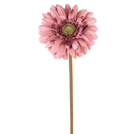 Imagem HASTE DECORATIVA DE GERBERA AMEIXA OUTONADA EM PLÁSTICO MOLDÁVEL 48X10CM - GRILLO