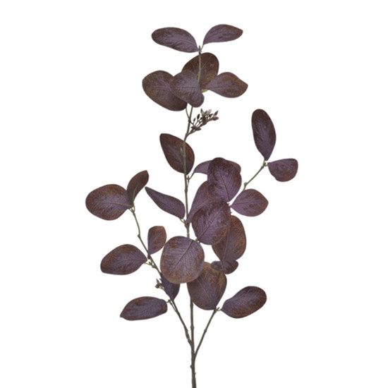 Imagem HASTE DECORATIVA DE FOLHAS DE EUCALIPTO LAVANDA EM PLÁSTICO MOLDÁVEL 76X12CM - GRILLO