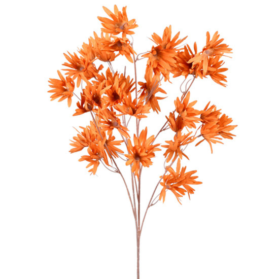 Imagem HASTE DECORATIVA DE MARGARIDA SILVESTRE LARANJA EM PLÁSTICO MOLDÁVEL - GRILLO