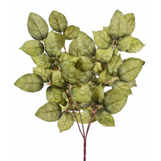 Imagem de HASTE DECORATIVA DE FOLHAS DE ROSEIRA VERDE OUTONO EM PLÁSTICO MOLDÁVEL - GRILLO - Grillo Ltda