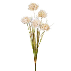 Imagem de HASTE DECORATIVA DE ALLIUM SILVESTRE AMARELO CREME EM PLÁSTICO MOLDÁVEL - GRILLO - Grillo Ltda