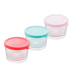 Imagem de CONJUNTO 3 POTES DE VIDRO 150ML EM SODO-CÁLCICO COM TAMPA DE PLÁSTICO - LYOR - Coliseu Presentes Ltda