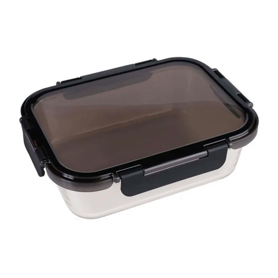 Imagem POTE REFRATÁRIO RETANGULAR 1,5L COM TAMPA PRETA 7,5X23,5X17,5CM - MOR