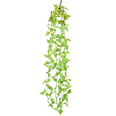 Imagem de PENDENTE DECORATIVO DE FOLHAS VERDE CLARO EM PLÁSTICO 88X11CM - GRILLO - Grillo Ltda