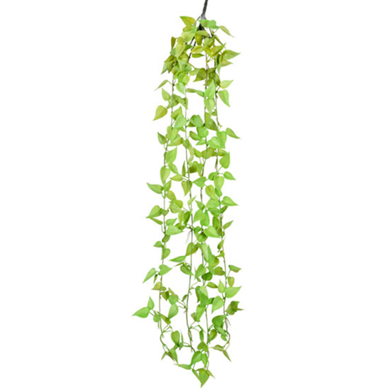 Imagem PENDENTE DECORATIVO DE FOLHAS VERDE CLARO EM PLÁSTICO 88X11CM - GRILLO