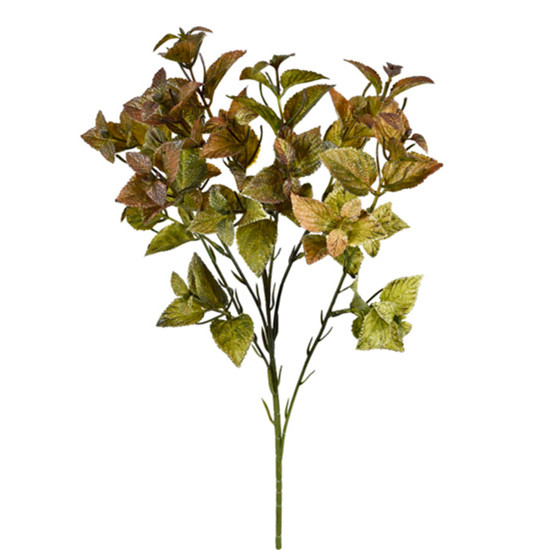 Imagem HASTE DECORATIVA DE FOLHAS DE MENTA VERDE OUTONO EM PLÁSTICO MOLDÁVEL - GRILLO