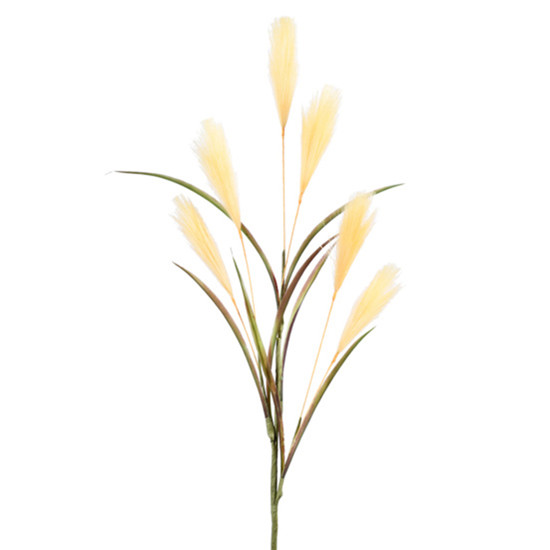 Imagem HASTE DECORATIVA DE PAMPAS CHAMPAGNE EM PLÁSTICO MOLDÁVEL 86X10CM - GRILLO