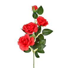 Imagem de HASTE DECORATIVA DE ROSAS SILVESTRES VERMELHAS EM PLÁSTICO MOLDÁVEL 63X17CM - GRILLO - Grillo Ltda