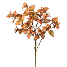 Imagem de HASTE DECORATIVA DE FOLHAS DE MENTA LARANJA EM PLÁSTICO MOLDÁVEL 60X12CM - GRILLO - Grillo Ltda