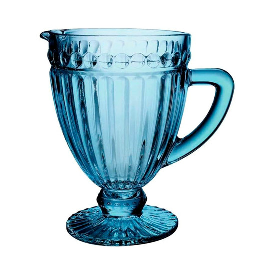 Imagem JARRA DE VIDRO SODO-CÁLCICO 1L EMPIRE AZUL 19,5X19X14CM - LYOR