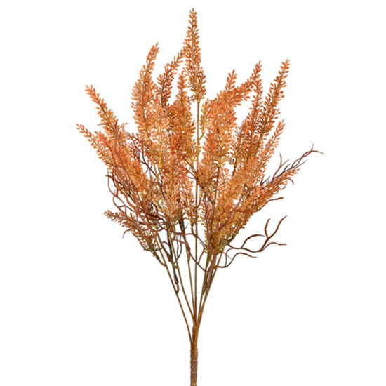 Imagem BUQUÊ DECORATIVO DE FOLHAS SILVESTRES LARANJA EM PLÁSTICO MOLDÁVEL 57X20CM - GRILLO