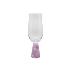 Imagem de TAÇA DE VIDRO 200ML TRANSPARENTE COM BASE VIOLETA 19X6X6CM - RIBEIRO E PAVANI - Ribeiro E Pavani Com Imp Exp