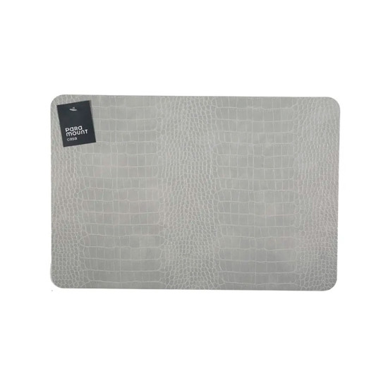 Imagem LUGAR AMERICANO RETANGULAR PREMIUM CROCO GREY 45X30CM - PARAMOUNT INDUSTRIA