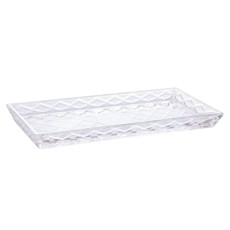 Imagem de TRAVESSA PARA SERVIR DE CRISTAL DE CHUMBO DIAMOND 28X14,5X2CM - LYOR  - Coliseu Presentes Ltda