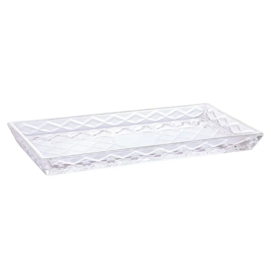 Imagem TRAVESSA PARA SERVIR DE CRISTAL DE CHUMBO DIAMOND 28X14,5X2CM - LYOR 