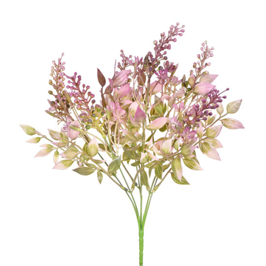 Imagem BUQUÊ DECORATIVO DE BERRIES LAVANDA EM PLÁSTICO MOLDÁVEL 37X10CM - GRILLO