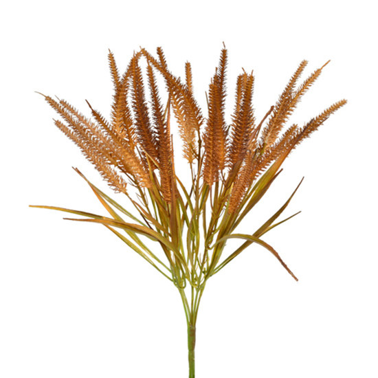 Imagem HASTE DECORATIVA DE CATTAIL CAFÉ EM PLÁSTICO MOLDÁVEL 44X12CM - GRILLO