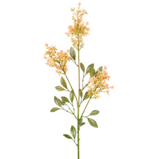 Imagem de HASTE DECORATIVA DE BERRIES AMARELAS COM FOLHAS VERDES EM PLÁSTICO MOLDÁVEL - GRILLO - Grillo Ltda