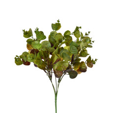 Imagem de HASTE DECORATIVA DE FOLHAS DE EUCALIPTO VERDE EM PLÁSTICO MOLDÁVEL 36X14CM - GRILLO - Grillo Ltda