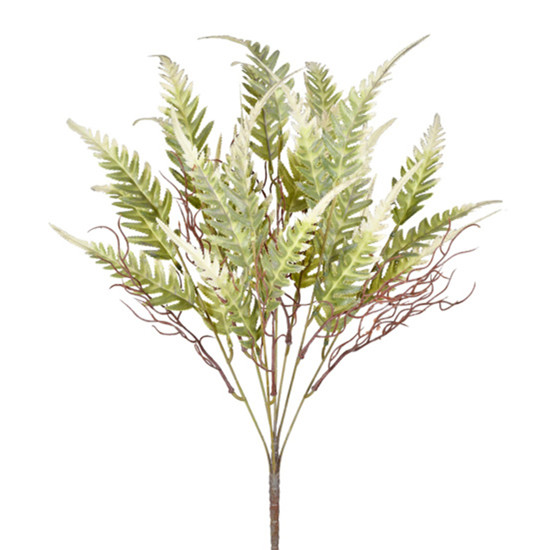 Imagem BUQUÊ DECORATIVO DE SAMAMBAIA CREME EM PLÁSTICO MOLDÁVEL 62X14CM - GRILLO