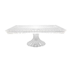 Imagem de TRAVESSA RETANGULAR PLATE EM VIDRO COM PÉ 11X30X26CM - ADELY CRYSTAL - Dayhome Comercial Ltda