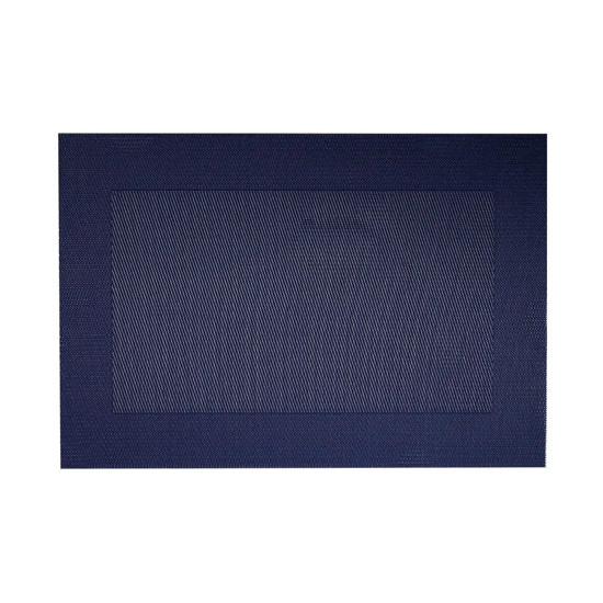 Imagem LUGAR AMERICANO RETANGULAR FRAME AZUL ESCURO EM PVC 45X30CM - PARAMOUNT INDUSTRIA