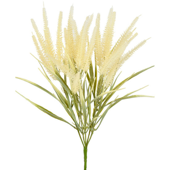 Imagem HASTE DECORATIVA DE CATTAIL CREME EM PLÁSTICO MOLDÁVEL 44X12CM - GRILLO