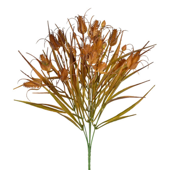 Imagem BUQUÊ DECORATIVO DE SEMENTES DO CAMPO MARROM EM PLÁSTICO MOLDÁVEL 40X10CM - GRILLO