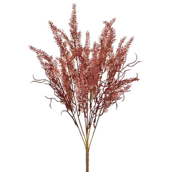 Imagem BUQUÊ DECORATIVO DE FOLHAS SILVESTRES VERMELHO EM PLÁSTICO MOLDÁVEL 57X20CM - GRILLO