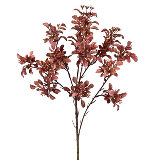 Imagem HASTE DECORATIVA DE FOLHAS VERMELHAS EM PLÁSTICO MOLDÁVEL 61X12CM - GRILLO