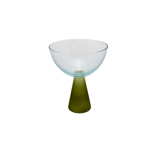 Imagem TAÇA PARA SOBREMESA 240ML EM VIDRO AZUL E VERDE 14X11X11CM - RIBEIRO E PAVANI