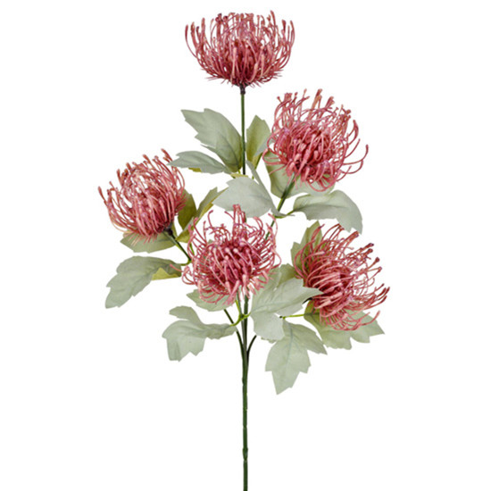Imagem HASTE DECORATIVA DE LICOSPERMUM ROSA EM PLÁSTICO MOLDÁVEL 70X25CM - GRILLO