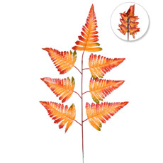 Imagem de HASTE DE FOLHAS DE SAMAMBAIA LARANJA EM PLÁSTICO MOLDÁVEL 58X25CM - GRILLO - Grillo Ltda