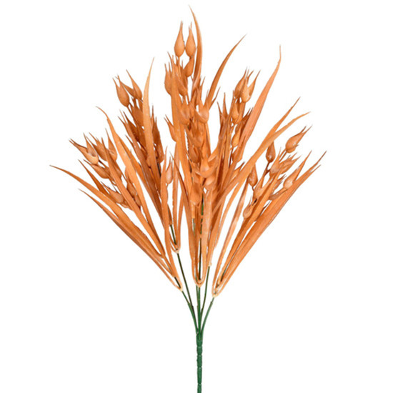 Imagem BUQUÊ DECORATIVO DE GRAMA MISTA AMARELA EM PLÁSTICO MOLDÁVEL 40X13CM - GRILLO